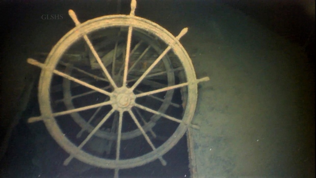 A WWII-era shipwreck was found in over 183 metres of water in Lake Superior. (Credit: Great Lakes Shipwreck Historical Society)