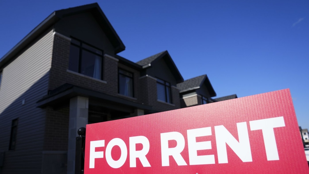 A for rent sign is displayed on a house in a new housing development in Ottawa on Friday, Oct. 14, 2022. THE CANADIAN PRESS/Sean Kilpatrick